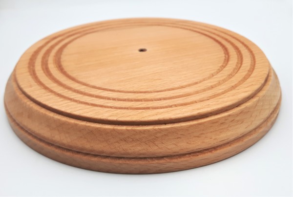 Round wooden ceiling pattress made from American Ash 180mm