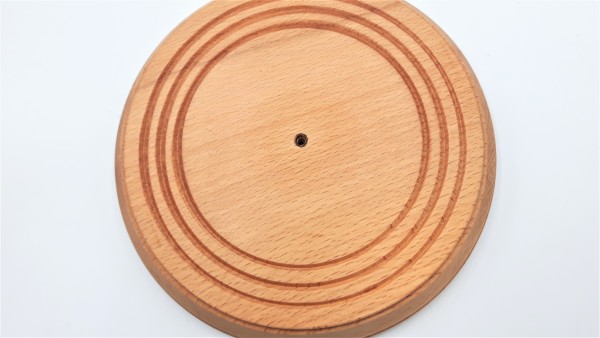 Round wooden ceiling pattress made from American Ash 180mm