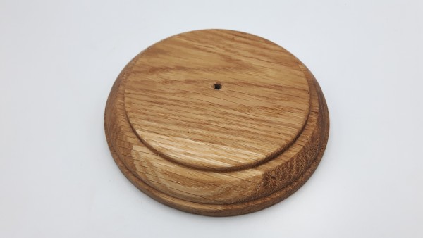 Round hardwood Oak ceiling pattress 125mm width