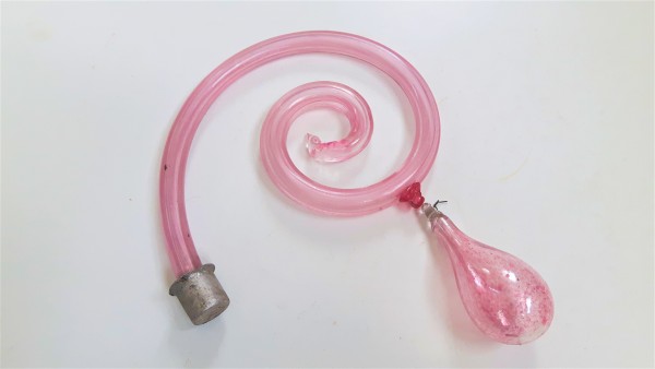 Pink Murano Chandelier Crook scroll and drop 