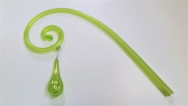 Green Murano Chandelier Crook scroll and drop