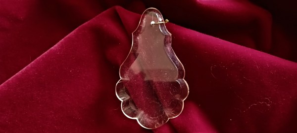 Antique Chandelier Large AB Crystal Slab Drop 