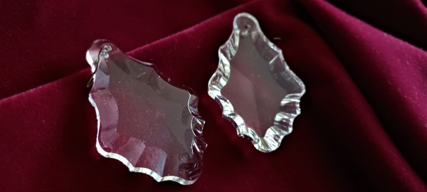 Antique Chandelier Crystal Slab Drop