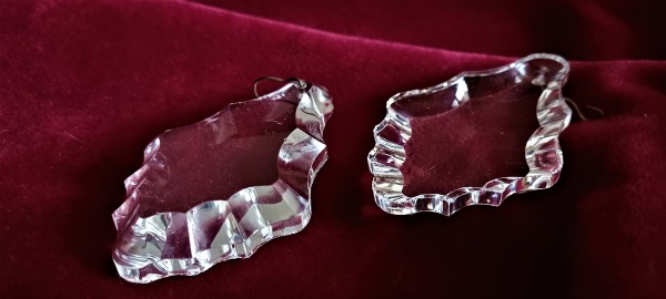 Antique Chandelier Crystal Slab Drop