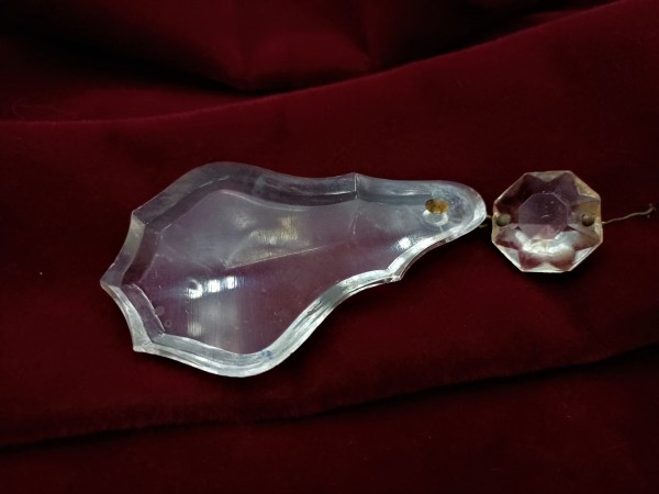 Vintage Chandelier Crystal Slab Drop