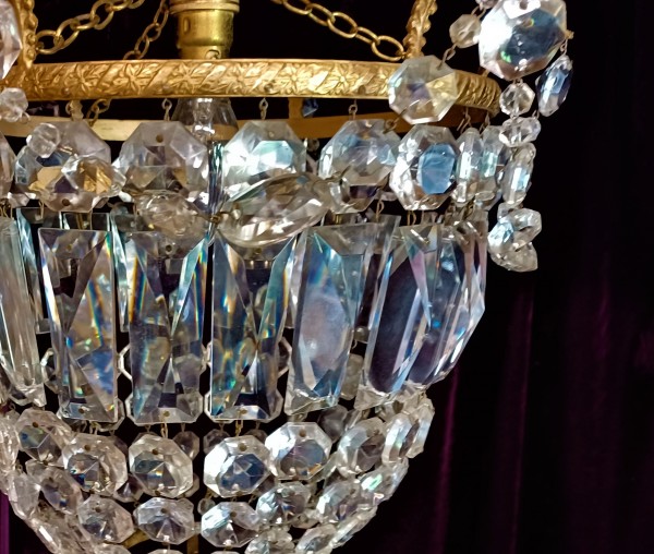 crystal chandelier coffin - victorian - edwardian