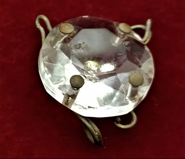 Chandelier Crystal Divider Round Button 4 Way Vintage