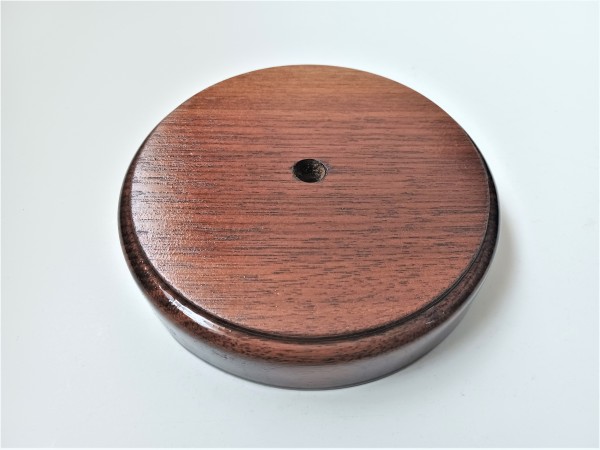 Mahogany Wooden Ceiling Pattress Round 130mm Varnished