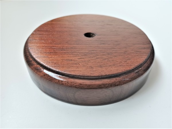 Mahogany Wooden Ceiling Pattress Round 130mm Varnished