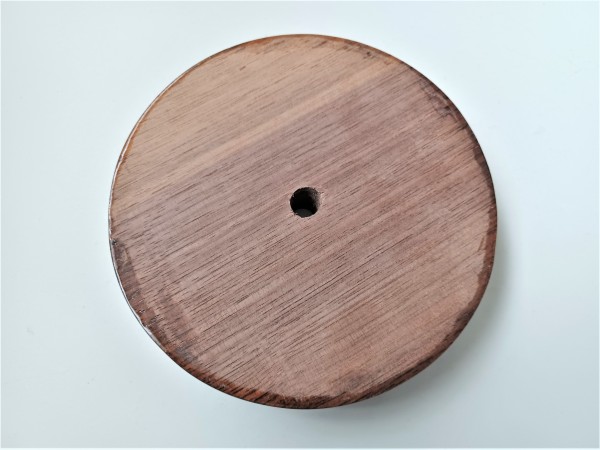 Mahogany Wooden Ceiling Pattress Round 130mm Varnished