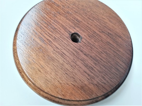 Mahogany Wooden Ceiling Pattress Round 130mm Varnished