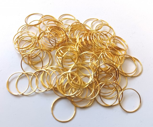 Crystal connecting rings Gold Colour 10mm