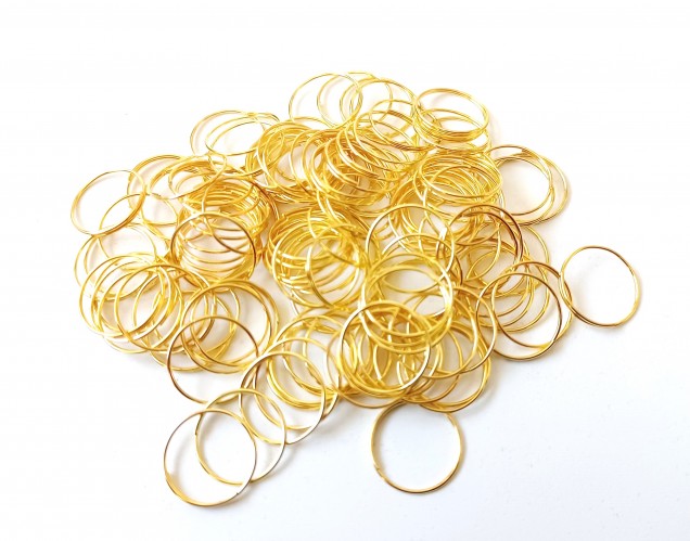 Crystal connecting rings Gold Colour 10mm