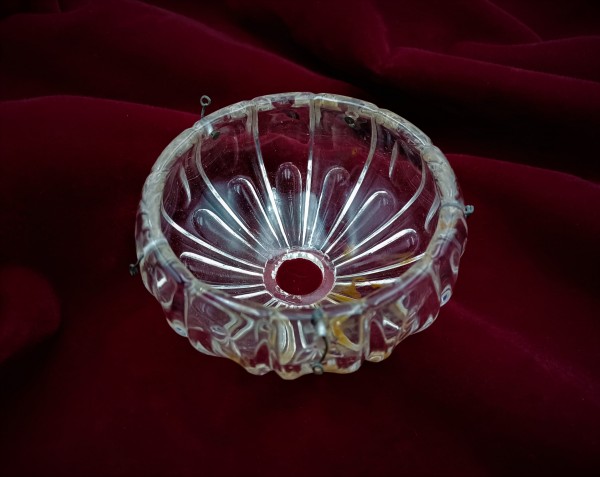 Small Chandelier Pressed Glass Bottom Bowl