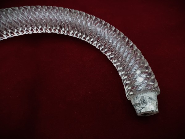 Baccarat fluted Glass arm Crook 