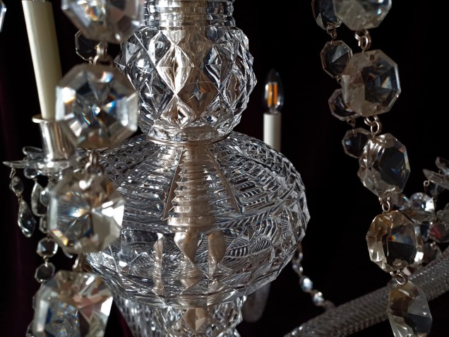 Perry And Co Cut Glass And Crystal Chandelier Early 20th Century