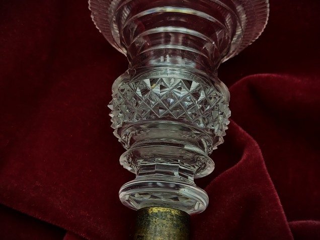 Cut glass candle cup by John blades C1790