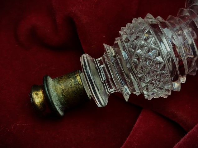 Cut glass candle cup by John blades C1790