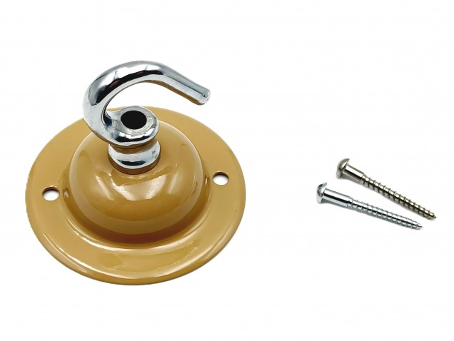 Beige and chrome ceiling rose hook large or small with optional chain 
