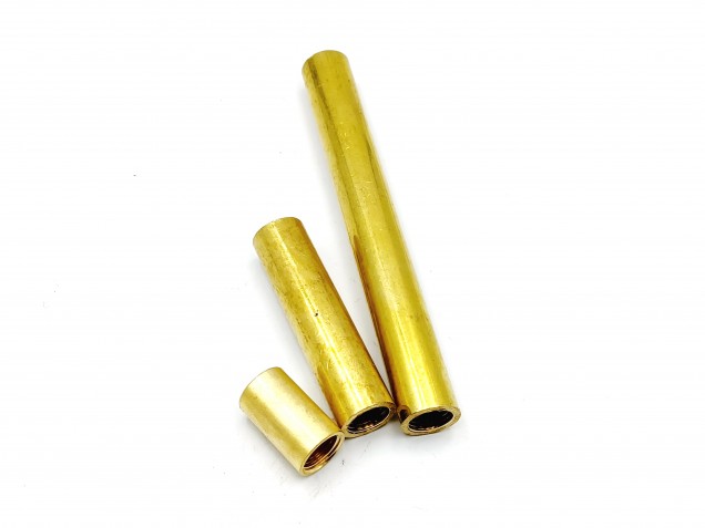 2Pcs Brass M10 Tooth Tube Double Head Male Thread Outer M10 Hollow Pipe