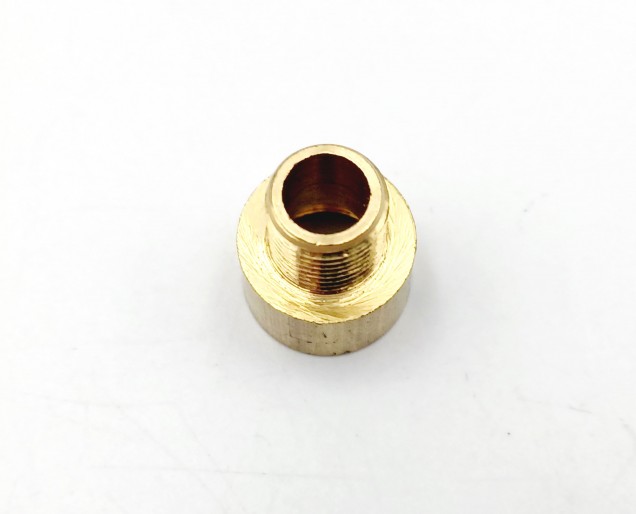 SOLID BRASS REDUCER 13MM FEMALE TO 10MM MALE