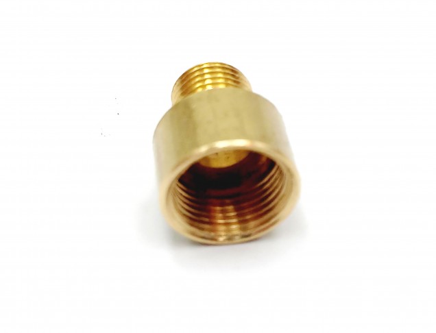 SOLID BRASS REDUCER 13MM FEMALE TO 10MM MALE