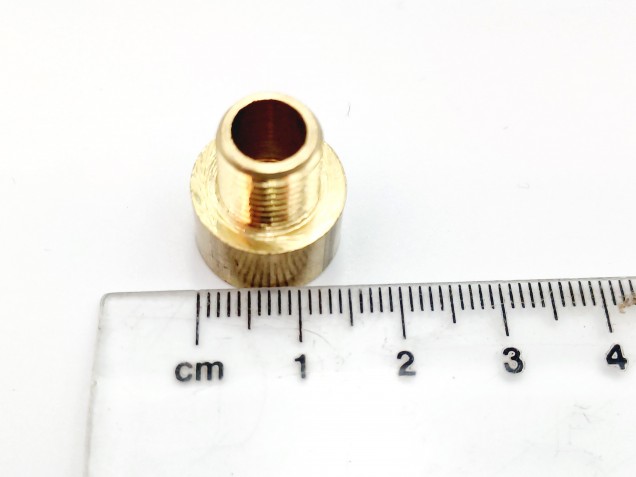 SOLID BRASS REDUCER 13MM FEMALE TO 10MM MALE