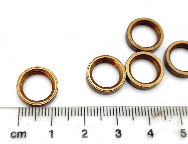 M10 ANTIQUE BRASS EFFECT RING NUTS M10 THREAD