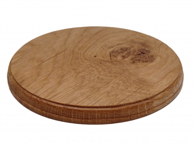 Round Hardwood Pattress Plinth 7 Inch Width 