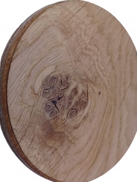 Round Hardwood Pattress Plinth 7 Inch Width 