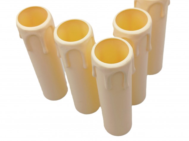 Chandelier Candle Tubes Cream drip Plastic 105mm x 27mm