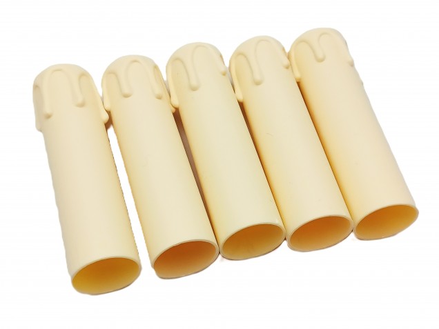 Chandelier Candle Tubes Cream drip Plastic 105mm x 27mm