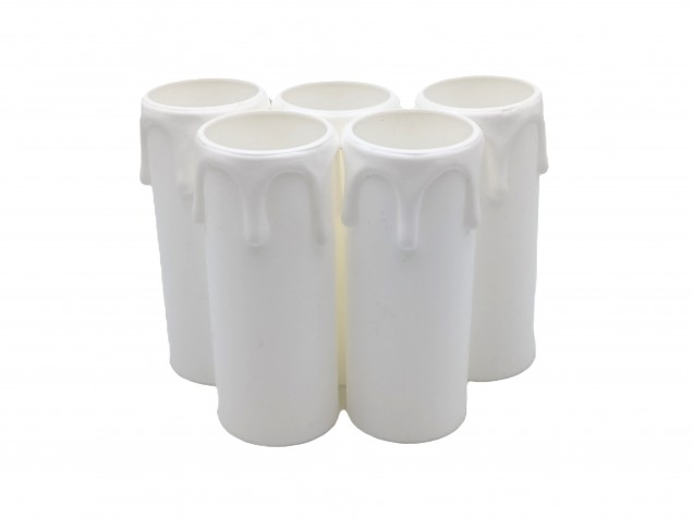 Candle Tube White Drip Plastic 70mm x 26mm