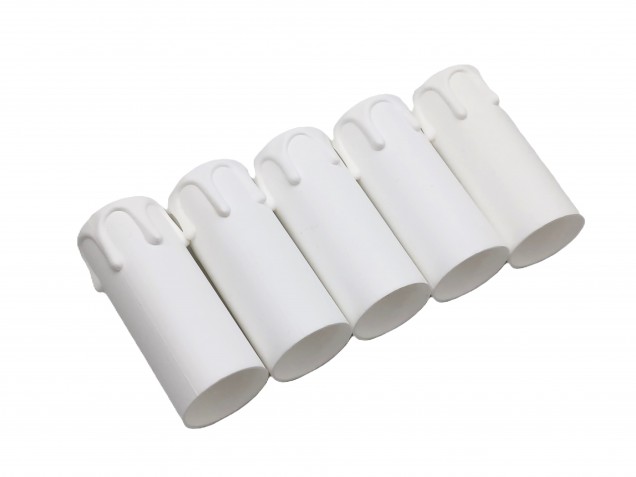 Candle Tube White Drip Plastic 70mm x 26mm