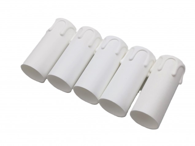 Candle Tube White Drip Plastic 70mm x 26mm