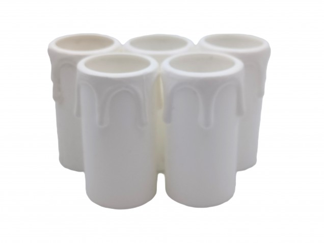 Candle Tubes sleeves white drip tube Plastic 53mm x 26mm