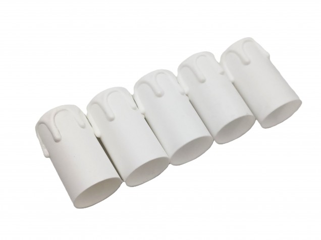 Candle Tubes sleeves white drip tube Plastic 53mm x 26mm