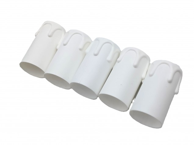 Candle Tubes sleeves white drip tube Plastic 53mm x 26mm