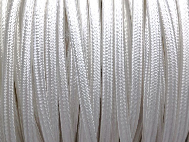 2 Core silk braided oval Lighting flex white 0.50mm 