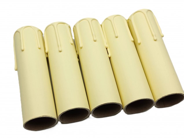 Candle Tubes cream Drip Card 130mm x 32mm 5 pack 