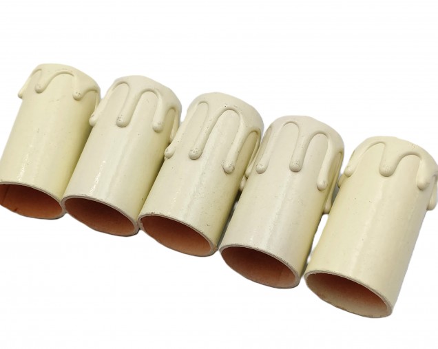 Candle Tubes  Cream Drip Card 55mm x 26mm 5 pack