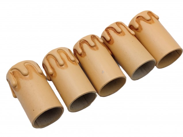 Candle Tubes  Antique Drip Card 55mm x 26mm pack of 5