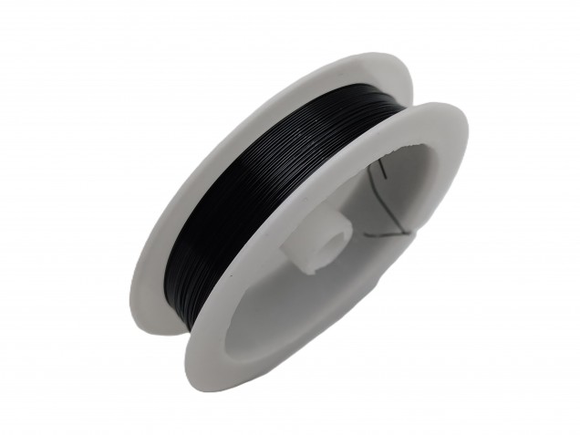 chandelier wire black coloured copper 0.4mm x 10 metres 