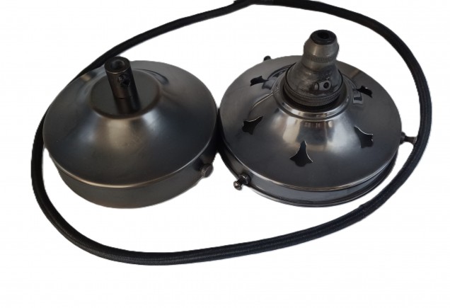 Dark Bronze Lamp Shade Gallery Pendant Set 