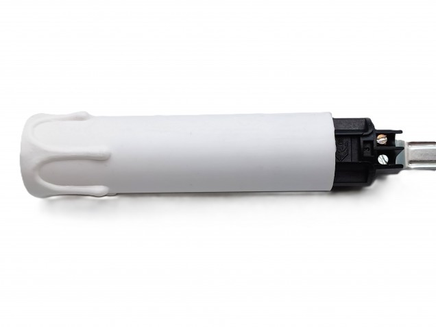Candle Tube Sleeve White Drip Plastic And Lamp Holder E14