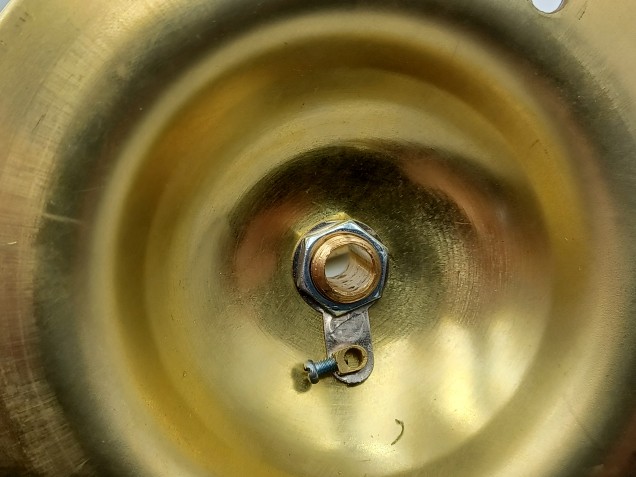 Brass LARGE DOME Ceiling Hook with screws and chain 15kgs max load 