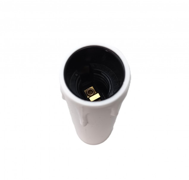 Candle Tube 85mm x 24mm white Drip Plastic With Lamp Holder E14 SES To Fit 