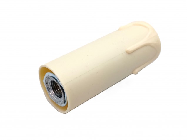 Candle Tube 65mm x 24mm cream Drip Plastic With Lamp Holder E14 SES To Fit