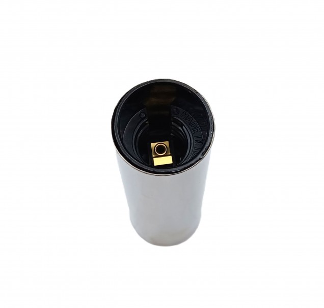 E14 Lamp Holder With chrome Candle Tube 85mm X 24mm