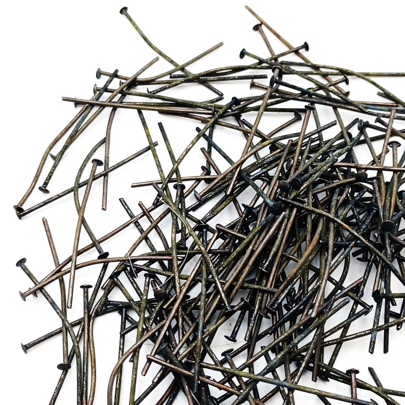 35mm CHANDELIER PINS IN OLD ANTIQUE BRASS. pack of 150